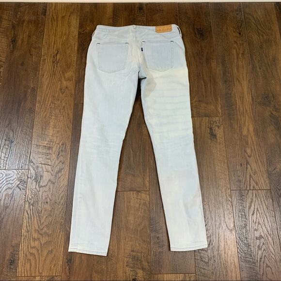 Anthropologie Made & Crafted Levi's Pins Skinny Sun Bleach Jeans - Picture 9 of 10